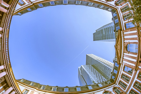 FRANKFURT - APRIL 23: PalaisQuartier on April 23, 2011 in Frankfurt. In 2009 the architects Engel und Zimmermann combined the old palace with modern offices,shops and hotels as PalaisQuartier.のeditorial素材