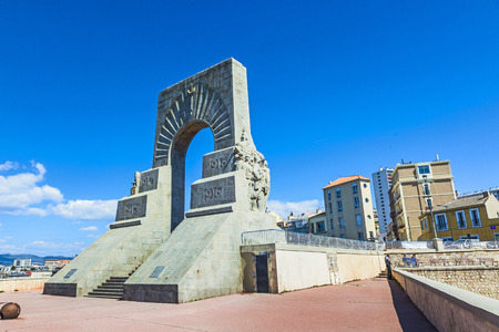The Monument aux Mort  in Marseille, France. This one opened on April 24th 1927.のeditorial素材
