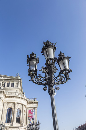 FRANKFURT, GERMANY - FEB 22, 2015: The Old opera house in Frankfurt, Germany. The old Opera House was builded in 1880, The architect is Richard Lucae.のeditorial素材