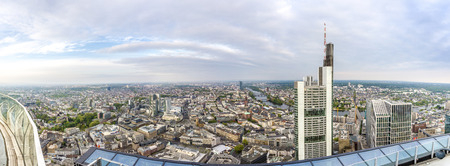 panorama of Frankfurt am Main with skyscrapersのeditorial素材