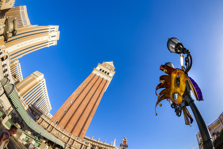 lAS VEGAS - JUNE 15, 2012: The Venetian Resort Hotel & Casino. The resort opened on May 3, 1999 with flutter of white doves, sounding trumpets, singing gondoliers and actress Sophia Loren.のeditorial素材