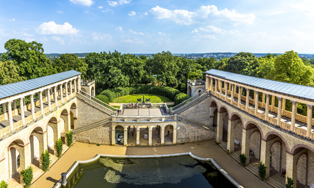 POTSDAM, GERMANY - AUG 8, 2015:  view of the Belvedere, a palace in the New Garden on the Pfingstberg hill in Potsdam, Germany. Frederick William IV constructed the castle in 1847.のeditorial素材