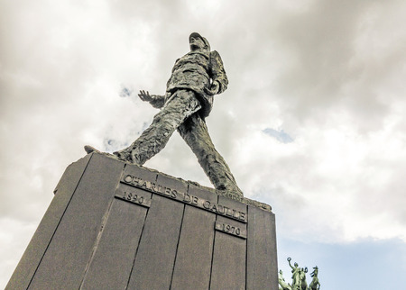 PARIS, FRANCE - JUL 12, 2015: memorial of Charles de Gaulle  in Paris. He was a French general and the first president from 1959 to 1969のeditorial素材