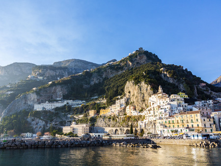 View of the coast of the resort town of Amalfi
