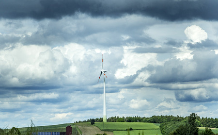 rural landscape in Bavaria, germany with fields and tree