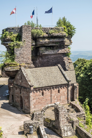 famous haute-barr castle in Alsace, Saverne, France famous haute-barr castle in Alsace, Saverne, France
