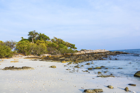 empty beach at island of Koh Samet in Thailandの写真素材