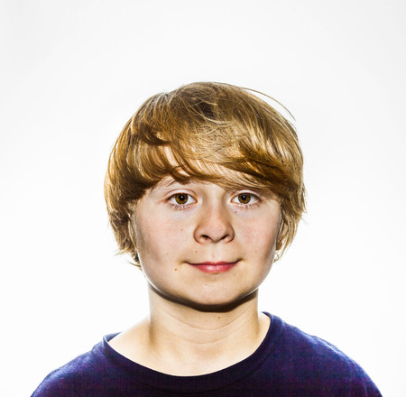 portrait of a cute young boyの写真素材