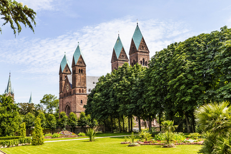 View on the Church of the Redeemer is an Evangelical  church in Bad Homburg, Germany.のeditorial素材