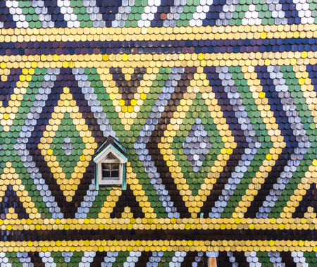 Roof Tiles Of St. Stephen's Cathedral, Vienna, Austriaの写真素材