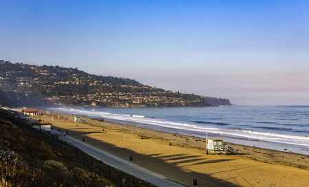 beach in beautiful morning light at Redondo beach, California, Los Angelesの写真素材