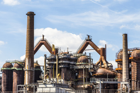Panorama of Volklingen Ironworks in Saar, Germanyの写真素材