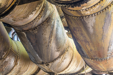 detail at Volklingen Ironworks in Saar, Germanyの写真素材