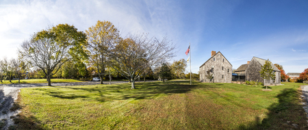 typical classical vintage House in East Hamptonの写真素材