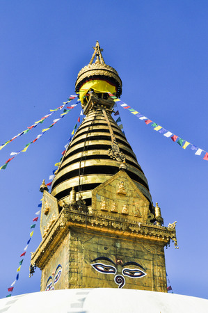The Great stupa Bodnath in Kathmandu, Nepalの写真素材