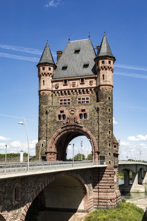 famous old nibelungen tower in worms germanyの写真素材