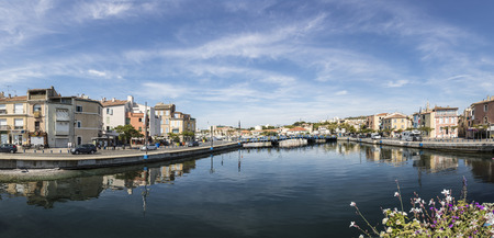 MARTIGUES, FRANCE - AUG 15, 2017: view to scenic old village of Martigues at the french rivieraのeditorial素材