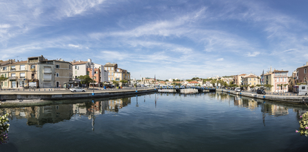 MARTIGUES, FRANCE - AUG 15, 2017: view to scenic old village of Martigues at the french rivieraのeditorial素材