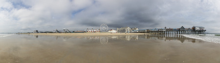 OLD ORCHARD BEACH, USA - SEP 15, 2017: famous old orchard pier in Old Orchard Beach with amusement park. The Pier first opened to the public on July 2, 1898.のeditorial素材