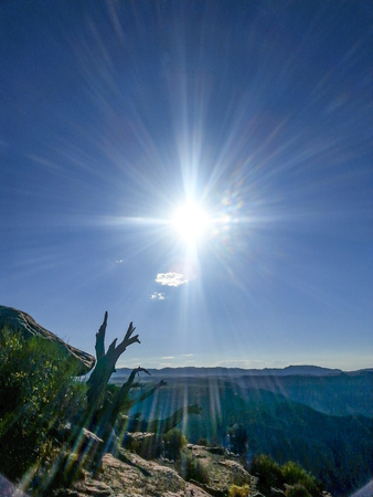 sunshine at grand canyon in Californiaの写真素材
