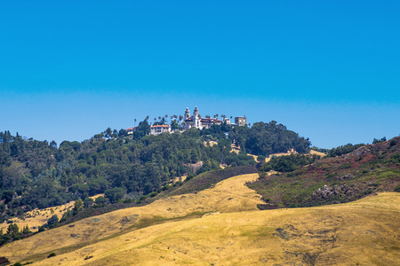 SAN SIMEON, USA - JULY 28, 2008: Randolph Hurst castle, the  Disneyland of art at the hills of San Simeon.のeditorial素材