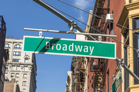 street sign Broadway downtown New Yorkのeditorial素材