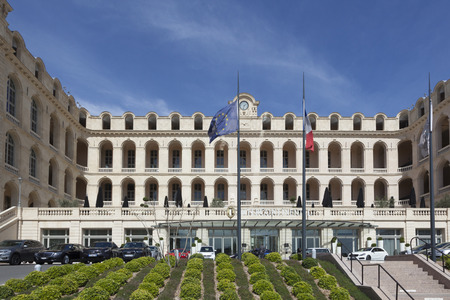 MARSEILLES, FRANCE, MAR 28, 2015 : Luxury Hotel in Marseilles. Marseilles is the 3rd-largest metropolitan area in France, and largest city on the Mediterranean coast and largest commercial port.のeditorial素材
