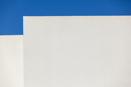 harmonic pattern of wall with blue sky