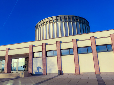BAD FRANKENHAUSEN, GERMANY - JAN 9, 2016: famous museum with rotunde in Bad Frankenhausenのeditorial素材