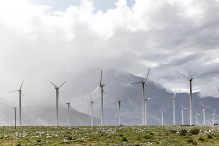 huge wind generators produce electricity in america