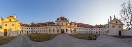 Vienna, Austria - Feb 17, 2019: Baroque palace Belvedere is a historic building complex in Vienna, Austria, consisting of two Baroque palaces with a beautiful garden between themのeditorial素材