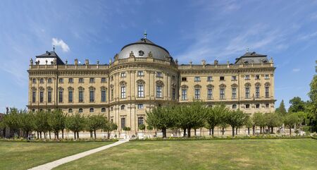 Wurzbueg, Germany - July 16, 2019: Beautiful Residence with flower Garden in Wurzburgのeditorial素材
