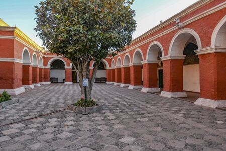catholic Santa Catalina Monastery in Arequipa Peruの写真素材