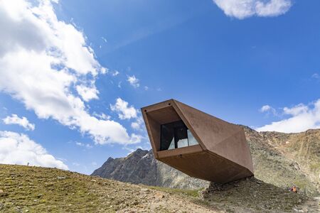 Timmelsjoch, Austria - August 5, 2019: Timmelsjoch Experience Pass Museum above the Timmelsjoch high...