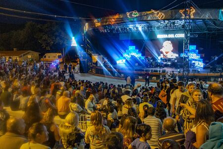 Tanti, Argentina - February 11, 2018: people enjoy famous annual festival de Cordero Serrano in Argentina.のeditorial素材