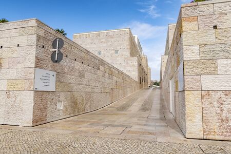 Lisbon, Portugal - September 20, 2019: Centro Cultural de Belem (Belem Cultural Center) building including Berardo Collection Museum (Museu Colecao Berardo) in Belem, Lisbon, Portugal, on a sunny day.のeditorial素材