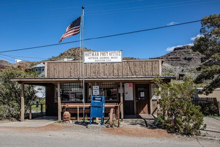 Oatman, USA - Mar 7, 2019: old post offrice of Oatman, the historic small town at Route 66.のeditorial素材