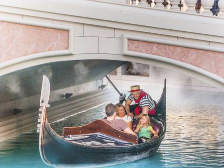 LAS VEGAS - JUNE 4: The Venetian Resort Hotel & Casino on July 17, 2008. The resort opened on May 3, 1999 with flutter of white doves, sounding trumpets, singing gondoliers and actress Sophia Loren.のeditorial素材