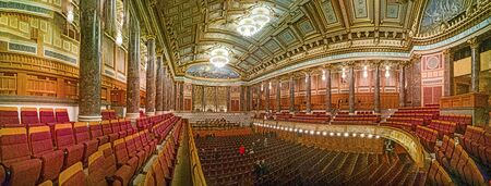Wiesbaden, Germany - November 5, 2019: inside the famous Friedrich-von-Thiersch-room inside the Kurhaus in Wiesbaden.のeditorial素材