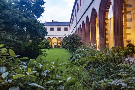 Frankfurt, Germany - September 13, 2019:  the carmelite monastery in Frankfurt, Germany in sunset.のeditorial素材
