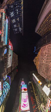 New York, USA - October 25, 2015: Times Square, featured with Broadway Theaters and huge number of LED signs, is a symbol of New York City and the United States.のeditorial素材