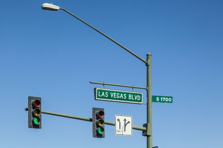 street sign las vegas boulevard in Las Vegas, USA