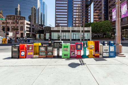 Phoenix, USA - June 14, 2012: newspaper boxes with free newspaper for everyone. These papers  are...