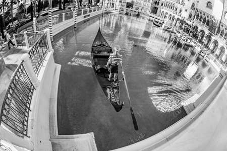 Las Vegas, USA - June 15, 2012: Las Vegas the venetian Hotel Casino, featured with canals and gondolas for tourists in Las Vegas, Nevada.のeditorial素材