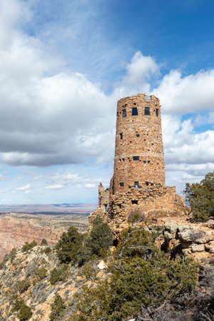 Old Watch Tower at Grand Canyon National Park, Arizona, USAのeditorial素材