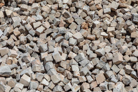 harmonic pattern of granite cobble stones at a heap