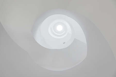 Frankfurt, Germany - October 24, 2020: spiral staircase in the new jewish museum in Frankfurt,...