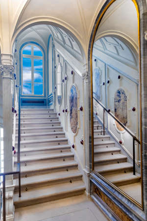 Frankfurt, Germany - October 24, 2020: old stairwell in the new jewish museum in Frankfurt, Germany. The new Museum was inaugurated in October 2020.のeditorial素材