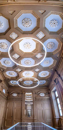 Frankfurt, Germany - October 24, 2020: old living room in the new jewish museum in Frankfurt, Germany. The new Museum was inaugurated in October 2020.のeditorial素材
