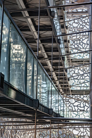 Marseille, France - April 5, 2015 : Museum of European and Mediterranean Civilizations. MuCEM was inaugurated on 7 June 2013 when Marseille was designated as the European Capital of Culture.のeditorial素材